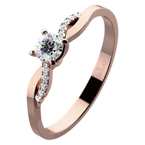 Danika R Briliant - prsten z růžového zlata