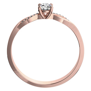 Danika R Briliant - prsten z růžového zlata