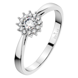 Angelína Princess W Briliant-zásnubní prsten z bílého zlata