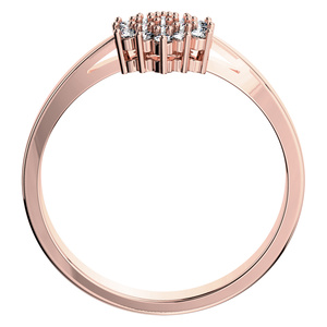 Krasomila Princess R Briliant - zásnubní prsten z růžového zlata