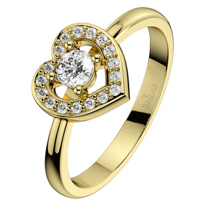 Lada Princess G Briliant-zásnubní prsten ze žlutého zlata