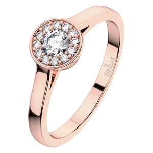 Zlatovláska Princess R Briliant - zásnubní prsten z růžového zlata