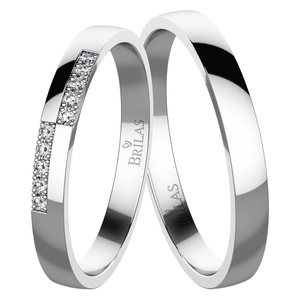 Cetus White - snubní prsteny z bílého zlata