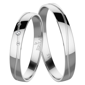 Dinko White-snubní prsteny z bílého zlata