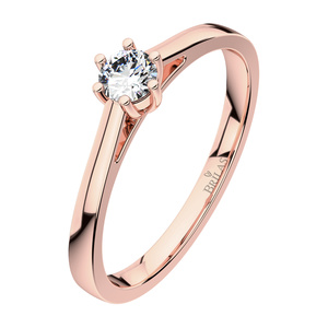 Helena R Briliant III. - naprosto nádherný zásnubní prsten z růžového zlata