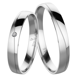 Valentýna White-snubní prsteny z bílého zlata