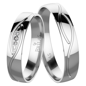 Myrta White - snubní prsteny z bílého zlata