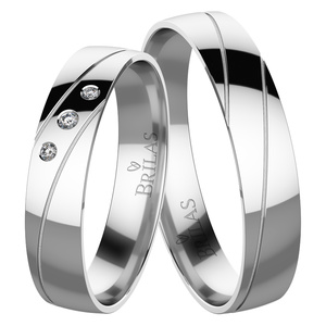 Františka White-snubní prsteny z bílého zlata