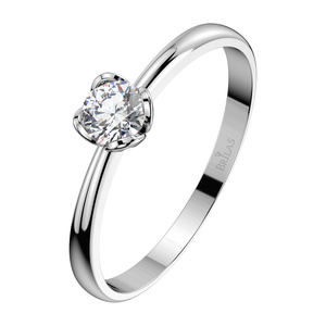 Elizabeta White -zásnubní prsten z bílého zlata