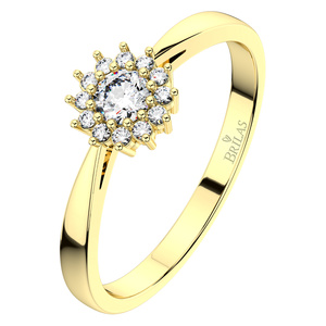 Angelína Princess Gold - zásnubní prsten ze žlutého zlata