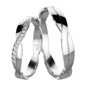 Evita White-snubní prsteny z bílého zlata
