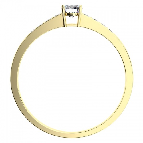 Dafne GW Safír - zásnubní prsten ze žlutého zlata se safíry
