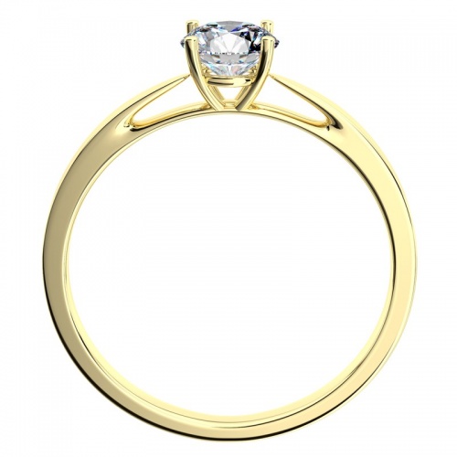 Grácie GW Safír (4,75 mm) - zásnubní prsten ze žlutého zlata se safírem