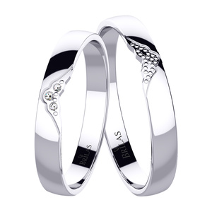 Zafiris White-snubní prsteny z bílého zlata