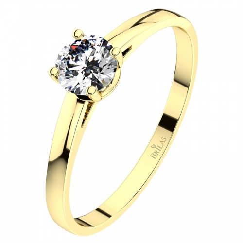 Diona GW Safír (4 mm) - zásnubní prsten ze žlutého zlata se safírem