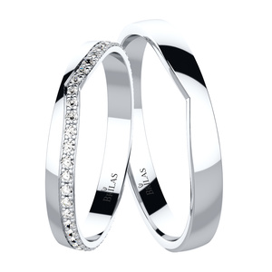 Briana White - snubní prsteny z bílého zlata