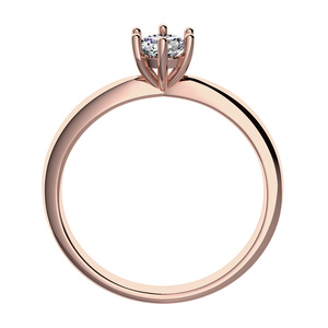 Zurina R Briliant - zásnubní prsten z červeného zlata
