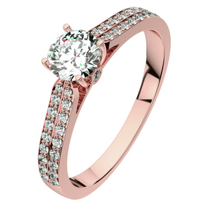 Afrodita R Briliant - prsten ze červeného zlata