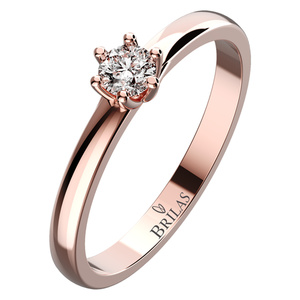 Demi Red - zásnubní prsten z růžového zlata