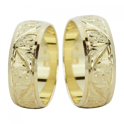 Forest-masivní snubní prsteny ze žlutého zlata