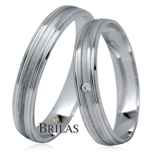 Bruno White-snubní prsteny z bílého zlata