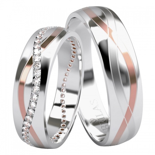 Alia Colour RW-snubní prsteny z kombinovaného zlata