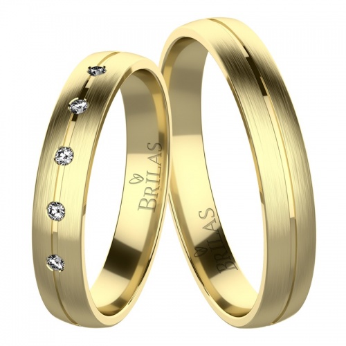 Sarah Gold snubní prsteny ze žlutého zlata