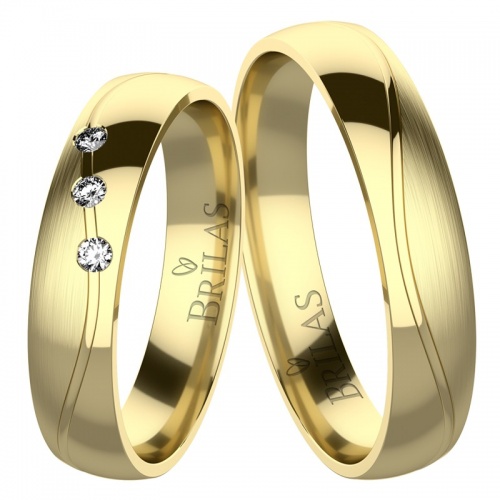 Rosie Gold snubní prsteny ze žlutého zlata