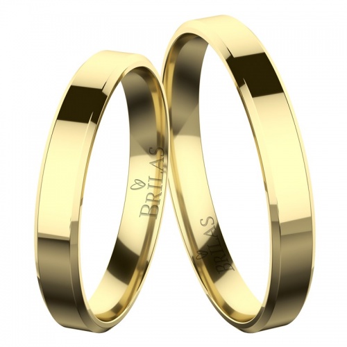 Parker snubní prsteny ze žlutého zlata