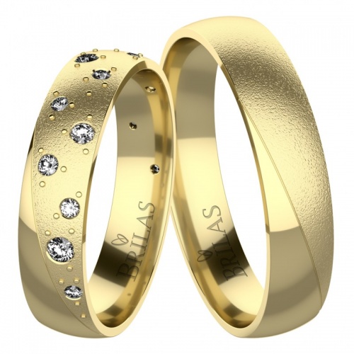 Lola Gold snubní prsteny ze žlutého zlata