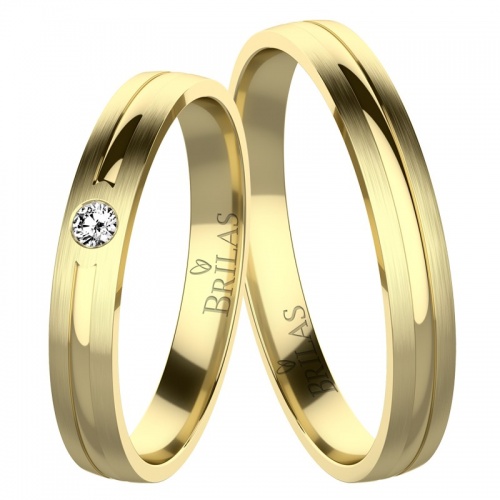 Nina Gold snubní prsteny ze žlutého zlata