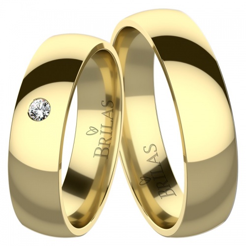 Enif Gold Diamond  snubní prsteny ze žlutého zlata