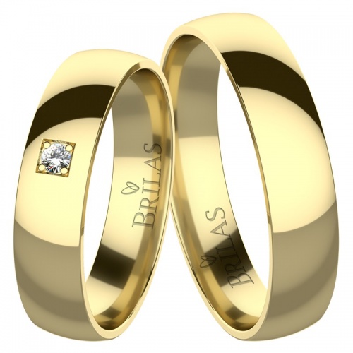 Norma Gold Diamond  snubní prsteny ze žlutého zlata