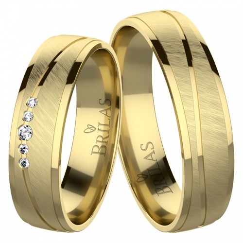 Lisa Gold snubní prsteny ze žlutého zlata