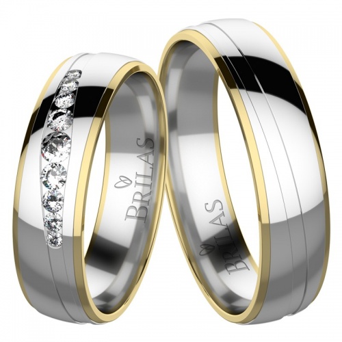 Lajla Colour GW Briliant snubní prsteny z kombinovaného zlata