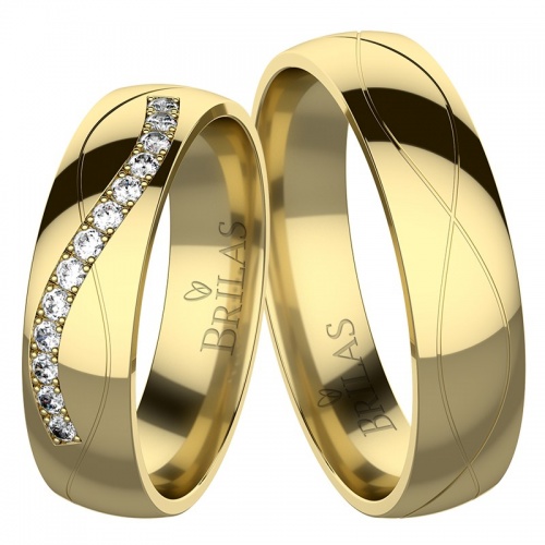 Irina Gold snubní prsteny ze žlutého zlata