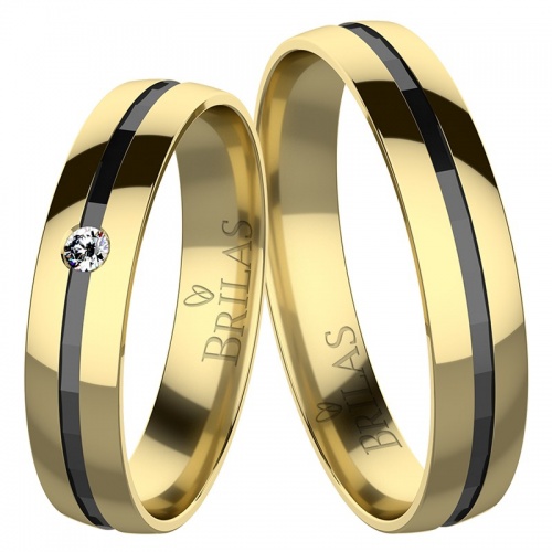 Nika Gold snubní prsteny ze žlutého zlata