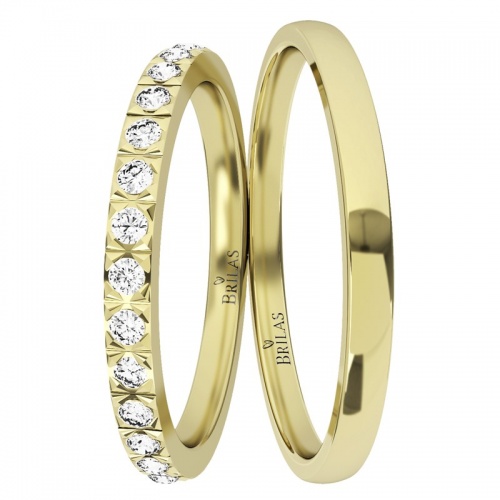 Tamara Gold snubní prsteny ze žlutého zlata