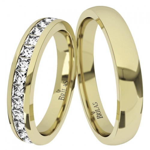 Alina Gold snubní prsteny ze žlutého zlata