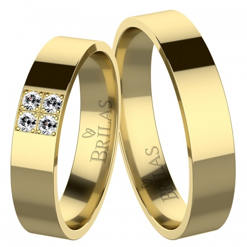 Marta Gold Briliant snubní prsteny ze žlutého zlata
