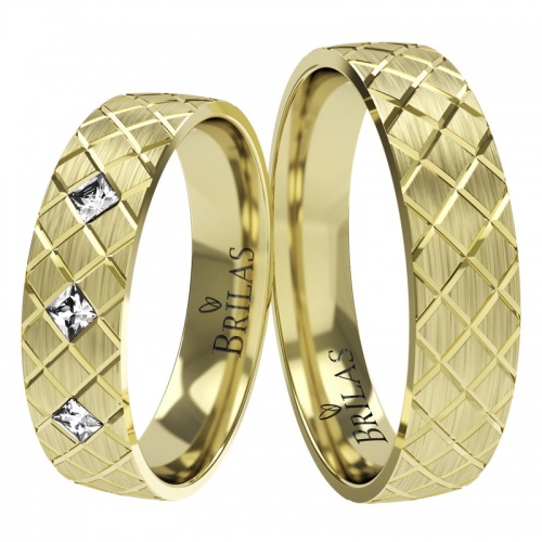 Oksana Gold snubní prsteny ze žlutého zlata