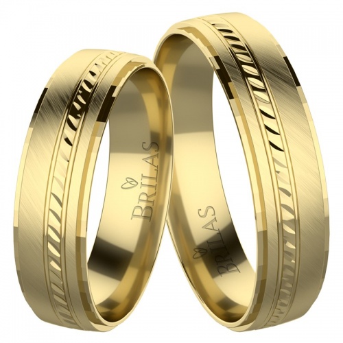 Romana Gold snubní prsteny ze žlutého zlata