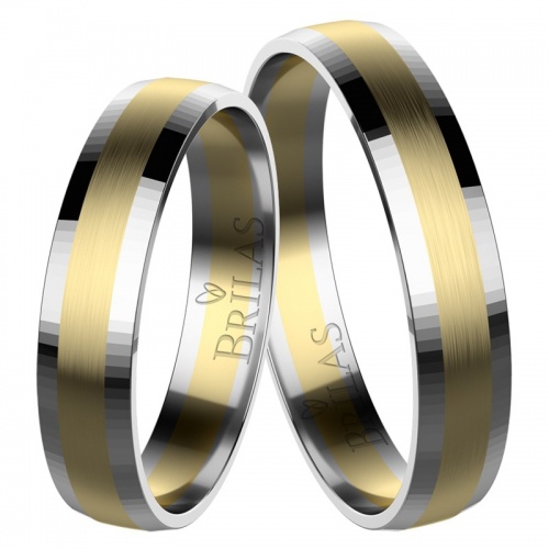Pride Colour GW snubní prsteny z kombinovaného zlata