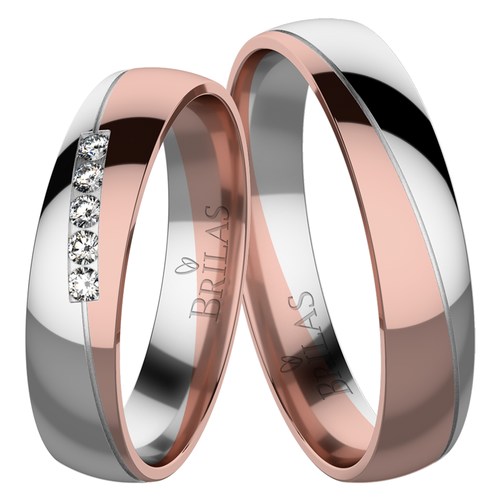 Enrica Colour RW snubní prsteny z kombinovaného zlata