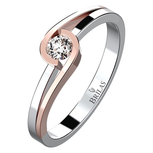 Selina Colour RW prsten z bílého a růžového zlata