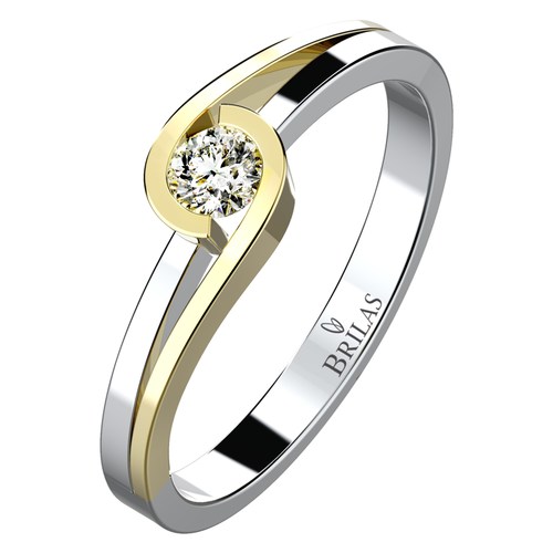 Selina Colour GW prsten z bílého a žlutého zlata