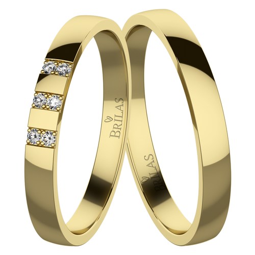 Sagita Gold snubní prsteny ze žlutého zlata