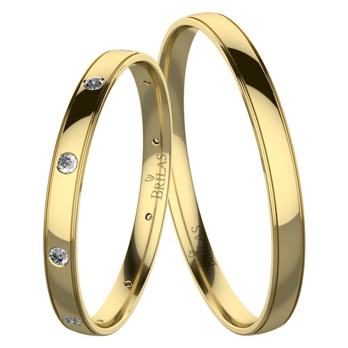 Fade Gold snubní prsteny ze žlutého zlata
