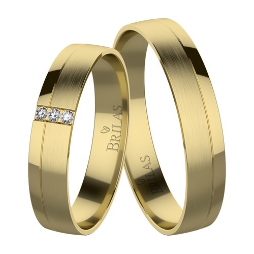 Petra Gold snubní prsteny ze žlutého zlata