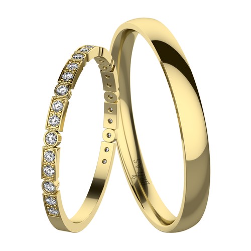 Safa Gold snubní prsteny ze žlutého zlata
